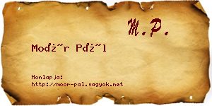 Moór Pál névjegykártya