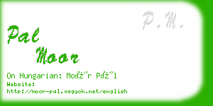 pal moor business card